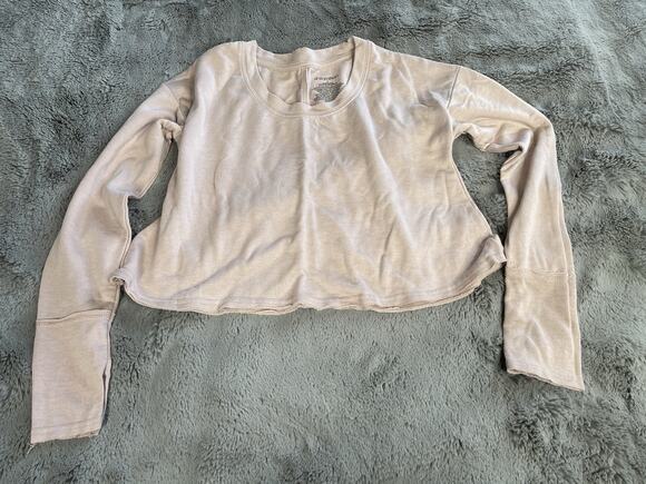 Xhilaration Tops - Xhilaration Women's Top Pink Long Sleeve Shirt Size Small Athletic Crop Top